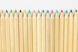 Colorful wooden color pencil photo