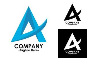 Unique logo initial letter A, modern and professional vector