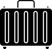 Illustration of Suitcase Icon In Black And White Color. vector