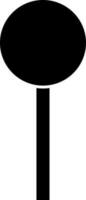 Lollipop Icon In Black Color. vector