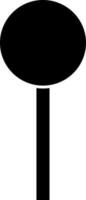 Lollipop Icon In Black Color. vector