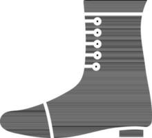 ilustración de bota icono en plano estilo. vector