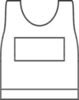 Isolated Tank Top in Thin Line Art. vector