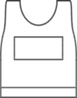 Isolated Tank Top in Thin Line Art. vector