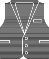 Glyph Style Waistcoat Icon Or Symbol. vector
