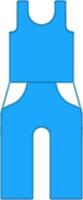 Illustration Of Tank Top And Trouser Icon In Blue And White Color. vector