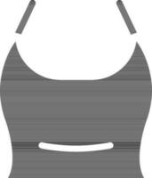 Glyph Female Undershirt Icon In Flat Style. vector