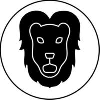 Zodiac Leo Sign or Icon in Black and White Color. vector