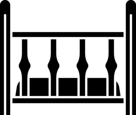 Crib Icon In Black And White Color.