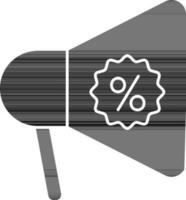 Discount Announcement Icon In Glyph Style. vector