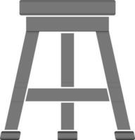 Three Legged Stool Icon In Glyph Style. vector