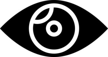 ilustración de ojo icono en negro y blanco color. vector