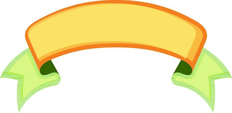 Illustration of yellow and green ribbon.
