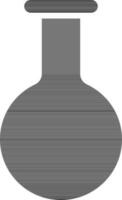 Illustration of Round Beaker Icon In Glyph Style. vector