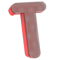 t font 3d rendere png