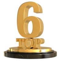 top 6 3d goud png