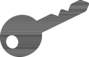 Flat style black key. vector