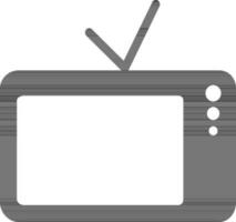 negro y blanco antiguo televisión pantalla. vector