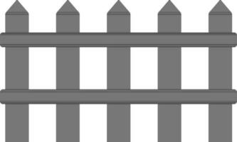 Isolated fence in black color. vector