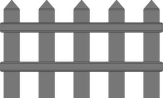 Isolated fence in black color. vector