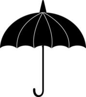 Isolated umbrella in black and white color. vector