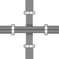 Black and white pipeline. vector