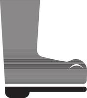 Isolated black boot. vector