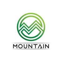 logotipo de icono de montaña vector