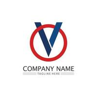 V Letter Logo Template vector