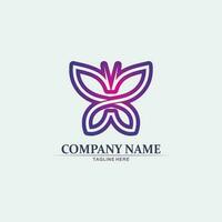 Vector Butterfly conceptual simple, colorful icon. Logo. Vector illustration