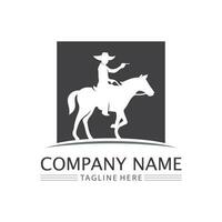 cowboy hat logo icon vector design template