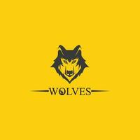 Two wolf egame logo design Royalty Free Vector Image