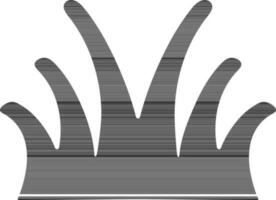 Flat style grass in black color. Glyph icon or symbol. vector
