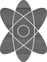 Black and white atomic structure. vector