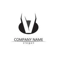 V Letter Logo Template vector