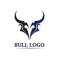 Bull horn logo and symbols template icons app vector