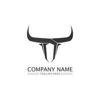 Bull buffalo head cow animal  mascot logo design vector for sport horn buffalo animal mammals head logo wild matador