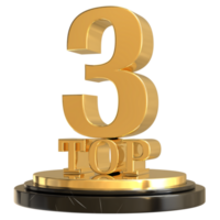 top 3 3d goud png