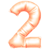 numero 2 3d rendere png