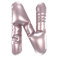 N Font 3D Render png