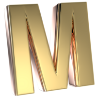 m font 3d rendere png