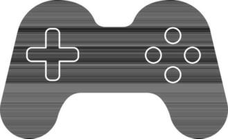 juego controlador icono en negro y blanco color. vector