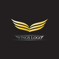 Black gold wing logo symbol for a professional designer vector