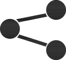 Black networking connection. Glyph icon or symbol. vector