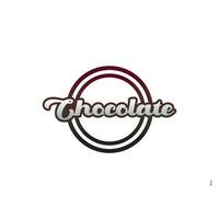 logotipo de chocolate e icono de cacao y diseño vectorial nuez y nuez deliciosa vector