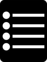 Black and white document in flat style. vector