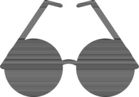 Illustration of a sunglass in black color. vector