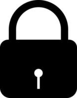 Black lock on white background. vector