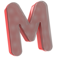 m font 3d rendere png