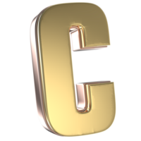 C Font 3D Render png